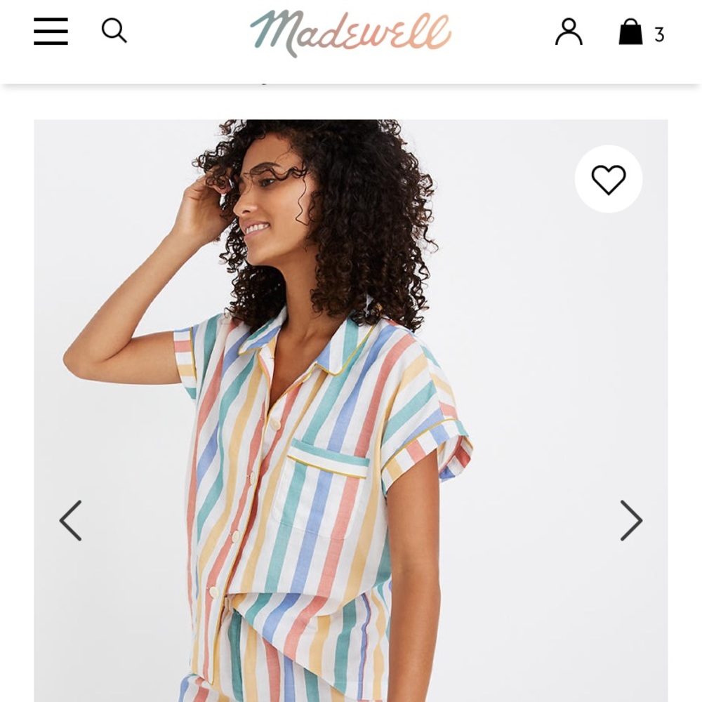 Madewell pajama shirt XS